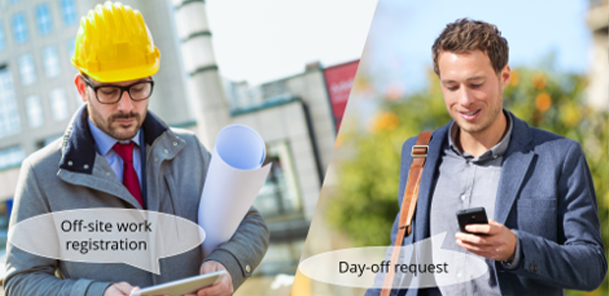 Representation image for Work Time Entry on Mobile Phone